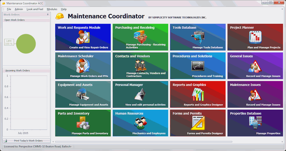 Maintenance Software Screenshot 01